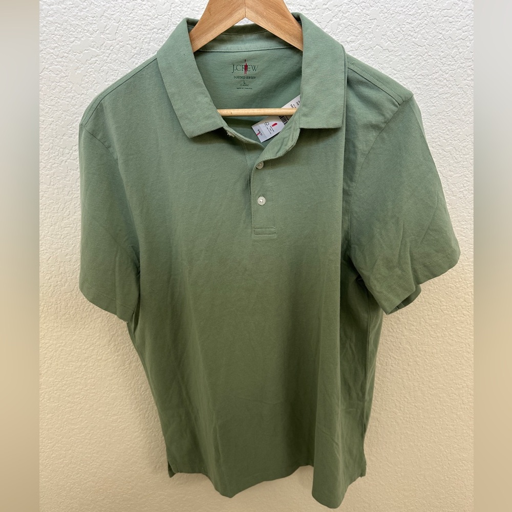J. Crew Sueded Jersey Polo Shirt